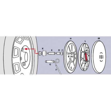 Kit adattatori per bulloni Spikes Spider - 19 mm