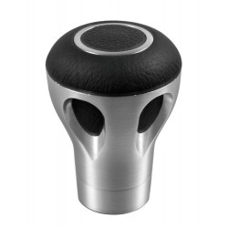 Fox Pomello leva cambio nero alluminio spazzolato e pelle