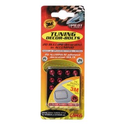 Kit 20 bulloni decorativi in alluminio rosso