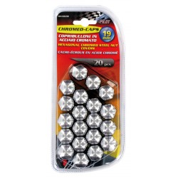 Copribulloni in acciaio cromato diametro 19 mm