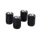 Kit 4 tappi coprivalvola universali nero