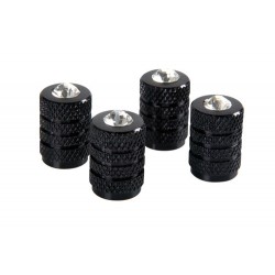 Kit 4 tappi coprivalvola universali nero