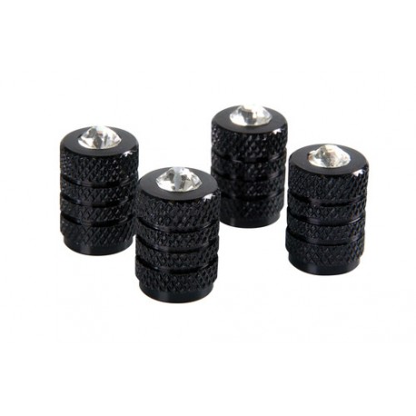 Kit 4 tappi coprivalvola universali nero