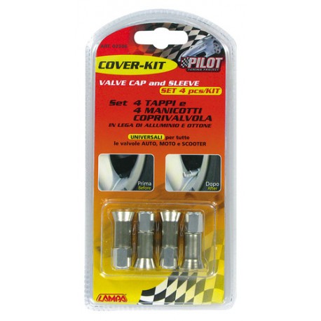 Cover Kit 4 tappi e 4 manicotti coprivalvola