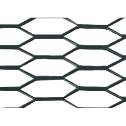 Griglia racing Hexagon 8x25 mm 100x33 cm nero anodizzato