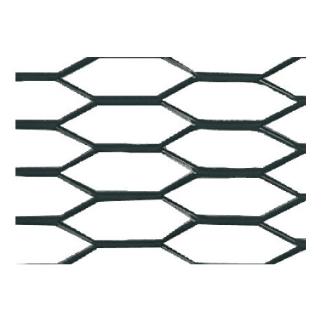 Griglia racing Hexagon 8x25 mm 100x33 cm nero anodizzato