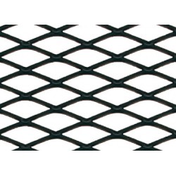 Griglia racing Rombo medio 6x12 mm 100x33 cm nero anodizzato