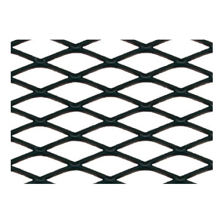 Griglia racing Rombo medio 6x12 mm 100x33 cm nero anodizzato