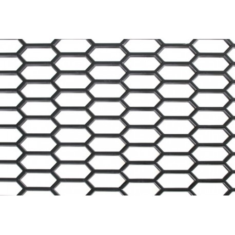 Original-Look griglia aerazione in PP - Esagono largo 15x35 mm - 120x40 cm - nero