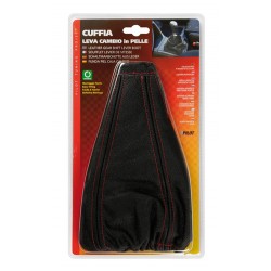 Cuffia leva cambio nero rosso
