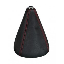 Premium cuffia leva cambio in pelle - nero/rosso