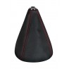 Premium cuffia leva cambio in pelle - nero/rosso