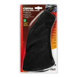 Cuffia in pelle leva freno a mano nero