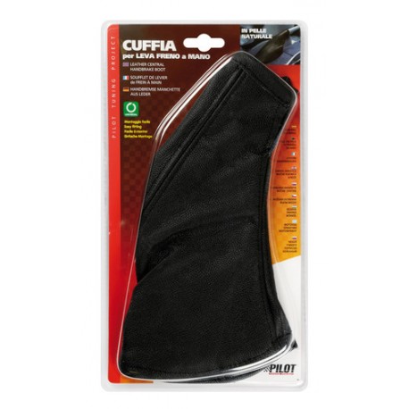 Cuffia in pelle leva freno a mano nero