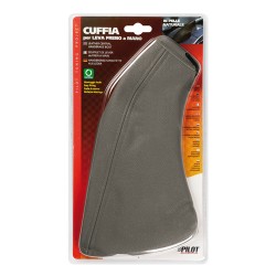 Cuffia in pelle leva freno a mano grigio