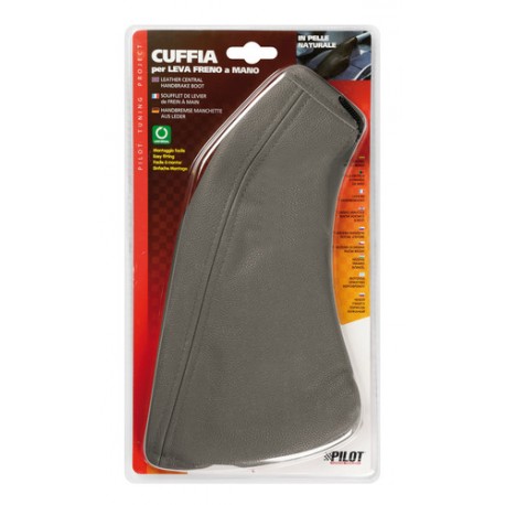 Cuffia in pelle leva freno a mano grigio