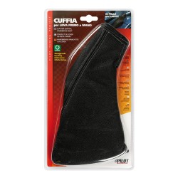 Cuffia in pelle leva freno a mano nera grigio