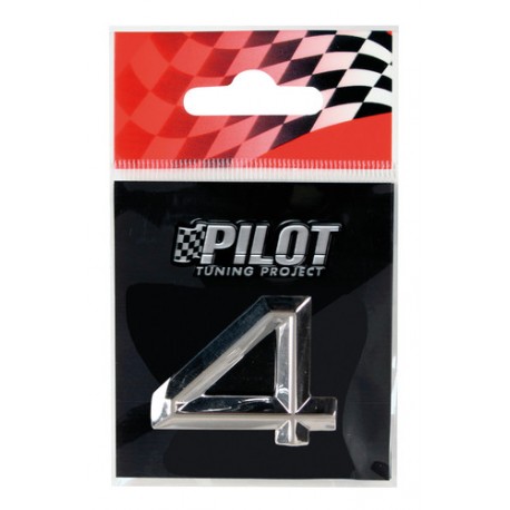 Scritta 3D 26 mm lettera 4