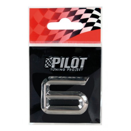 Scritta 3D 26 mm lettera 6