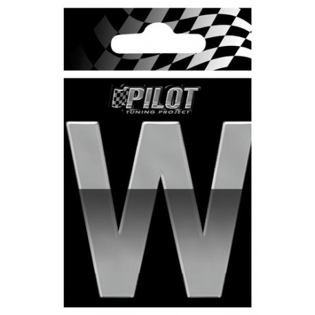 Scritta 3D 70 mm lettera W