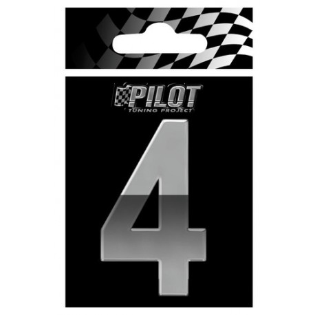 Scritta 3D 70 mm lettera 4