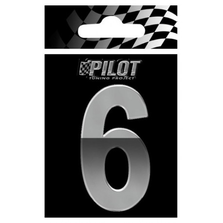 Scritta 3D 70 mm lettera 6