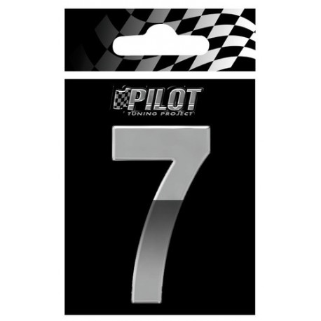 Scritta 3D 70 mm lettera 7