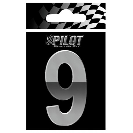 Scritta 3D 70 mm lettera 9