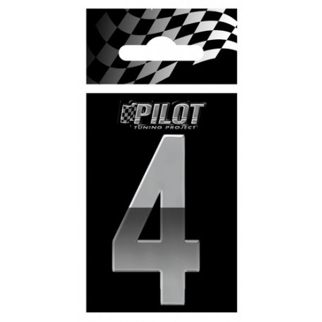 Scritta 3D 70 mm lettera 4