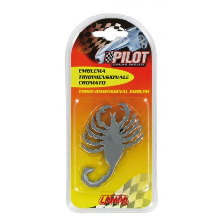 Emblema 3D cromato Scorpion