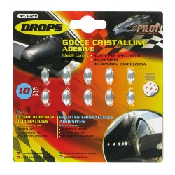 Drops gocce cristalline adesive 10 pz