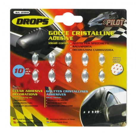 Drops gocce cristalline adesive 10 pz