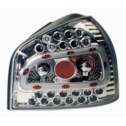 Coppia fanali posteriori a led Angel Eyes cromo