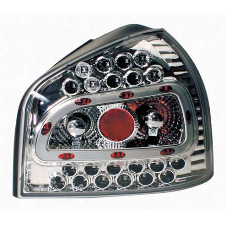 Coppia fanali posteriori a led Angel Eyes cromo