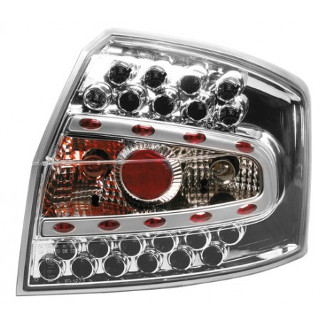 Coppia fanali posteriori a led Angel Eyes cromo