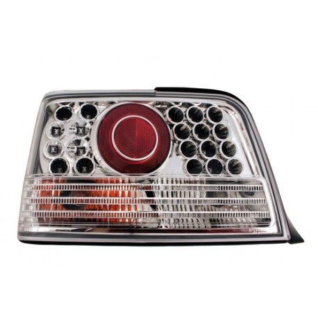 Coppia fanali posteriori a led Angel Eyes cromo