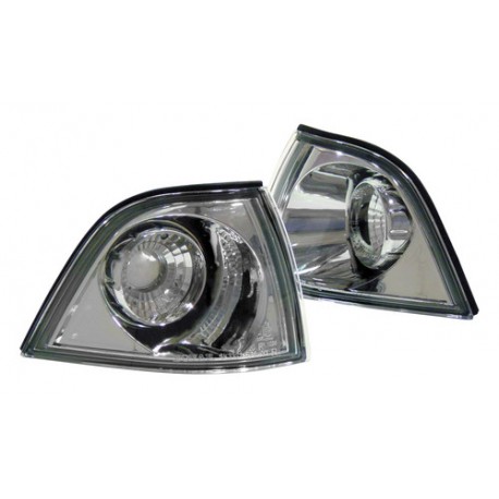 Coppia fanali posteriori a led Angel Eyes cromo