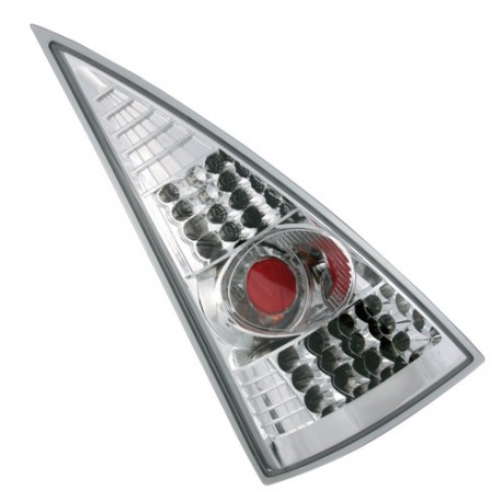 Coppia fanali posteriori a led Angel Eyes cromo