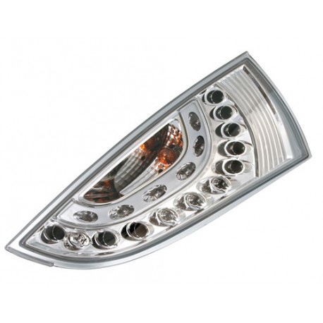 Coppia fanali posteriori a led Angel Eyes cromo