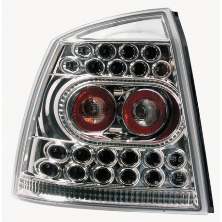 Coppia fanali posteriori a led Angel Eyes cromo