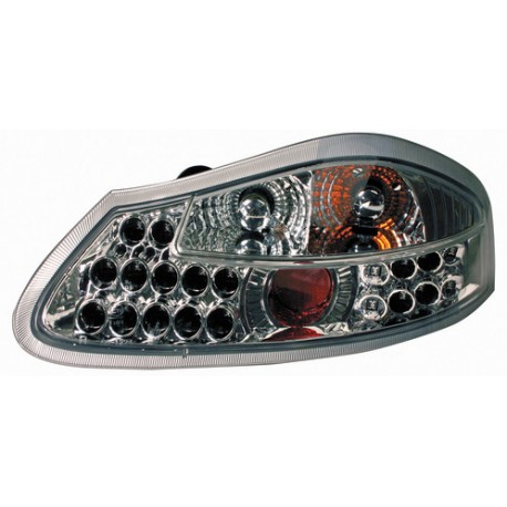 Coppia fanali posteriori a led Angel Eyes cromo