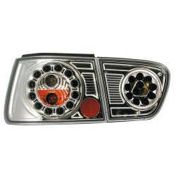 Coppia fanali posteriori a led Angel Eyes cromo