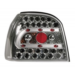 Coppia fanali posteriori a led Angel Eyes cromo