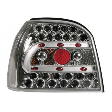 Coppia fanali posteriori a led Angel Eyes cromo