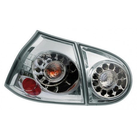 Coppia fanali posteriori a led Angel Eyes cromo