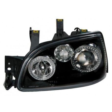 Coppia fanali anteriori Angel Eyes nero