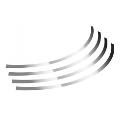 Rim-Stickers profili adesivi ruota - Taglia 1 - cromo