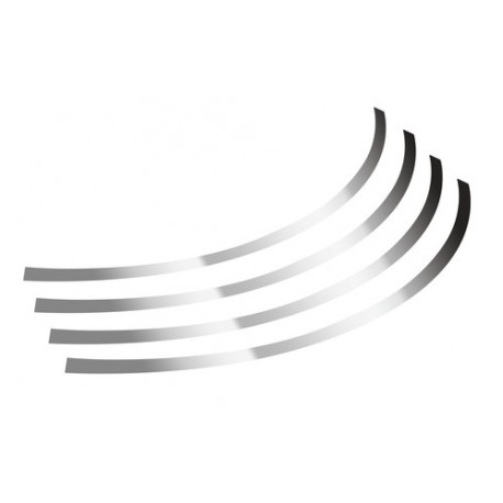 Rim-Stickers profili adesivi ruota - Taglia 1 - cromo