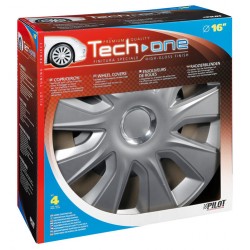 Stratos RC Silver Kit 4 copricerchi coppe ruota diametro 16