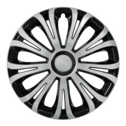 Avera Silver & Black Kit 4 copricerchi coppe ruota diametro 16